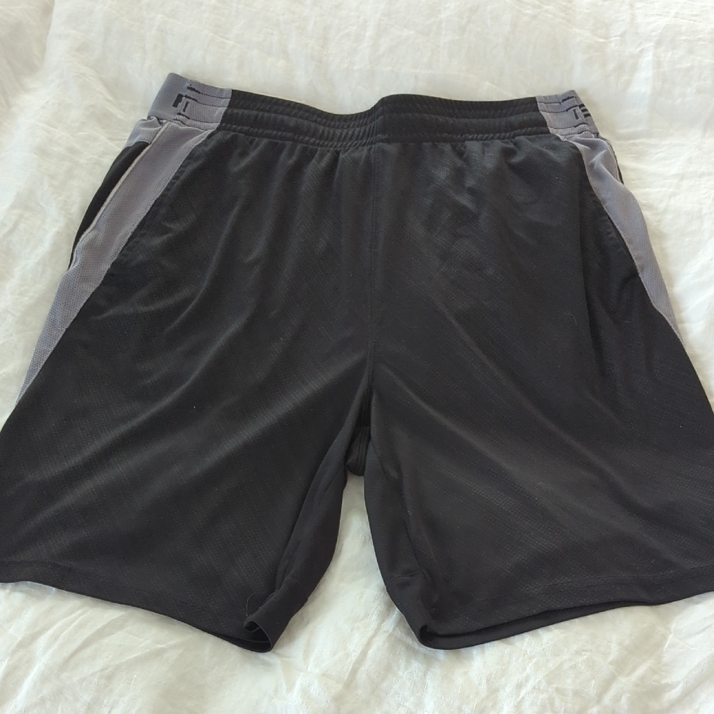 Men's Black and Gray Athletic Shorts